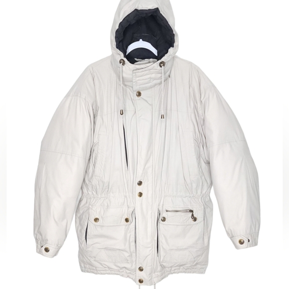 Vintage Strato Jac Puffer Down Feather Winter Warm Coat Snow Chore Travel Size L - Picture 1 of 11